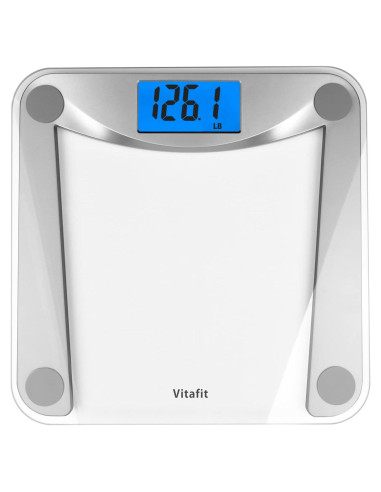 Escala Digital de Baño Vitafit VT1703U, 182kg, Pantalla LCD Grande