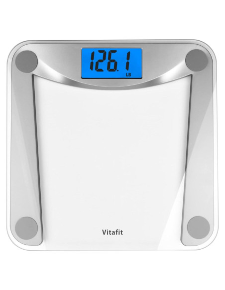 Escala Digital de Baño Vitafit VT1703U, 182kg, Pantalla LCD Grande