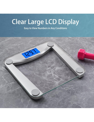 Escala Digital de Baño Vitafit VT1703U, 182kg, Pantalla LCD Grande