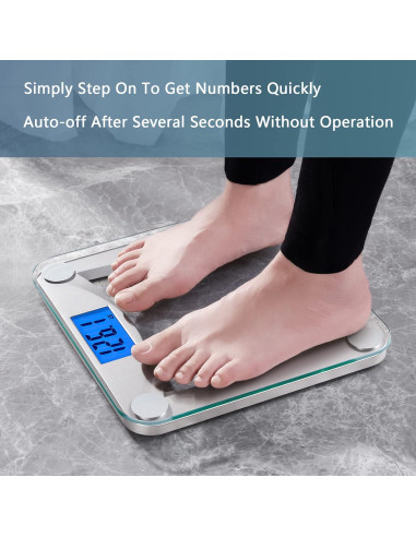 Escala Digital de Baño Vitafit VT1703U, 182kg, Pantalla LCD Grande