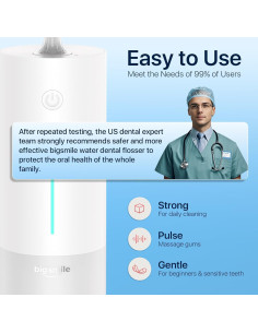 Irrigador Oral Inalámbrico Portátil BigSmile Blanco IPX7 2