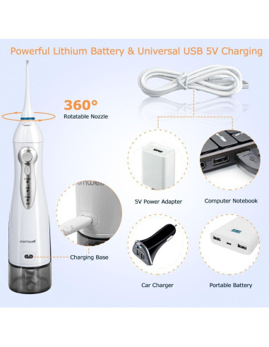 Irrigador Oral Eléctrico Prooral F5106-F1 330ml 3 Modos USB