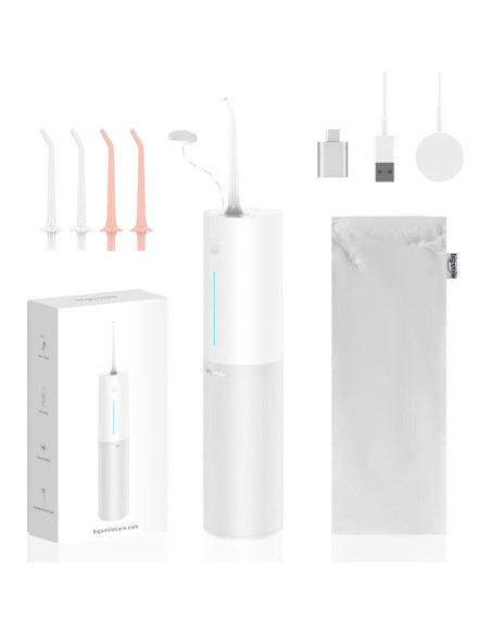 Irrigador Oral Inalámbrico Portátil BigSmile Blanco IPX7