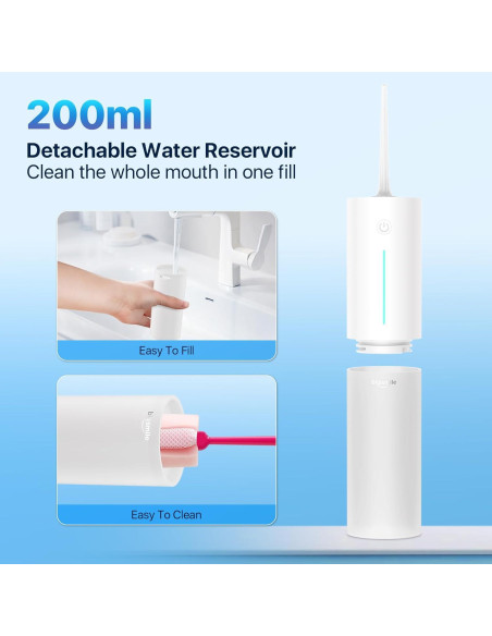 Irrigador Oral Inalámbrico Portátil BigSmile Blanco IPX7