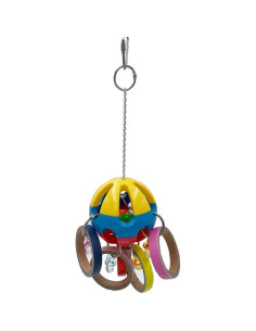 Juguete para Loro GILYGI Bola Plástico con Bagel y Chupetes 2