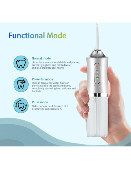 Irrigador Dental Inalámbrico Genérico IPX7 3 Modos 4 Boquillas