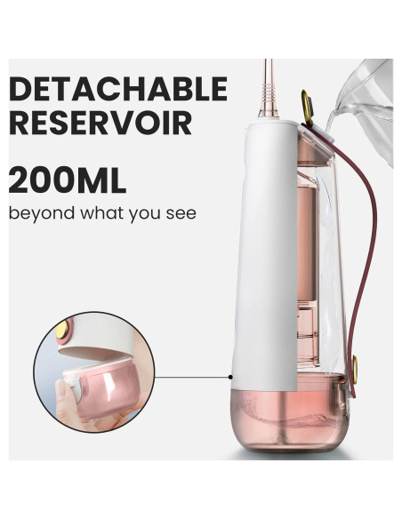 Irrigador Oral Inalámbrico Oclean W10 Rosa, 5 Modos, 200ml