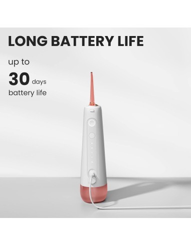 Irrigador Oral Inalámbrico Oclean W10 Rosa, 5 Modos, 200ml