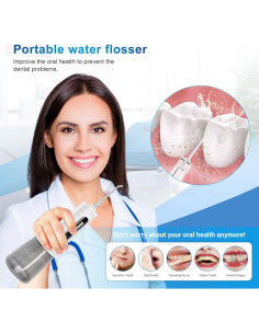 Irrigador bucal inalámbrico JNGOODS 300ml 4 modos IPX7 2