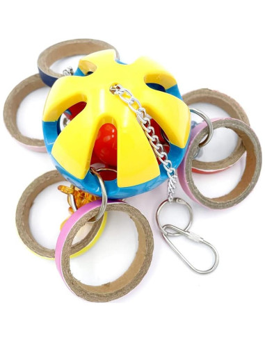 Juguete para Loro GILYGI Bola Plástico con Bagel y Chupetes