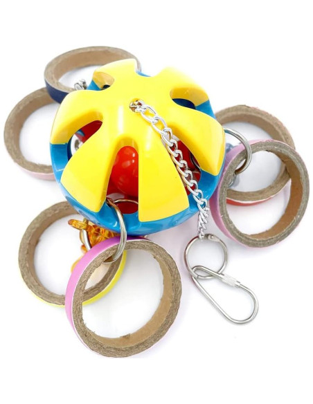 Juguete para Loro GILYGI Bola Plástico con Bagel y Chupetes