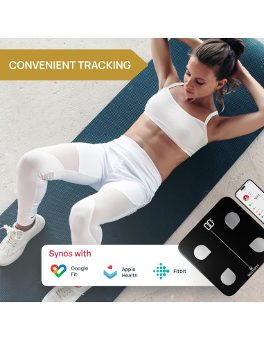 Báscula de Grasa Corporal Inteligente INEVIFIT Bluetooth 181 kg