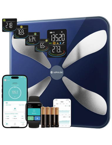 Escala de Peso Inteligente Lepulse con BMI y Grasa Corporal