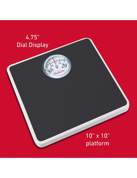 Báscula de Marcador Analógica Sunbeam 136 kg Negra