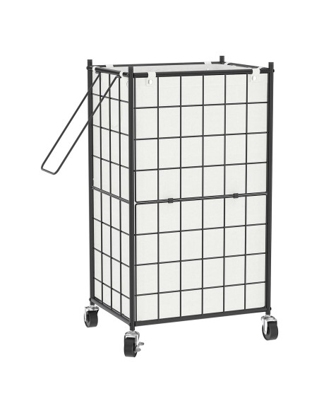 Cesto de Ropa Rodante WOWLIVE 100L con Ruedas y Bolsa Extraíble