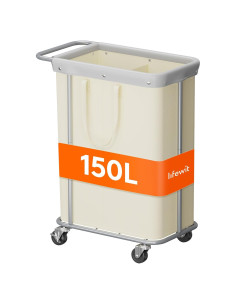 Cesta de Ropa Rodante Lifewit 150L con Ruedas y Divisiones