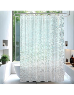 Cortina de Ducha AooHome 183x198 cm EVA Semi Transparente 2