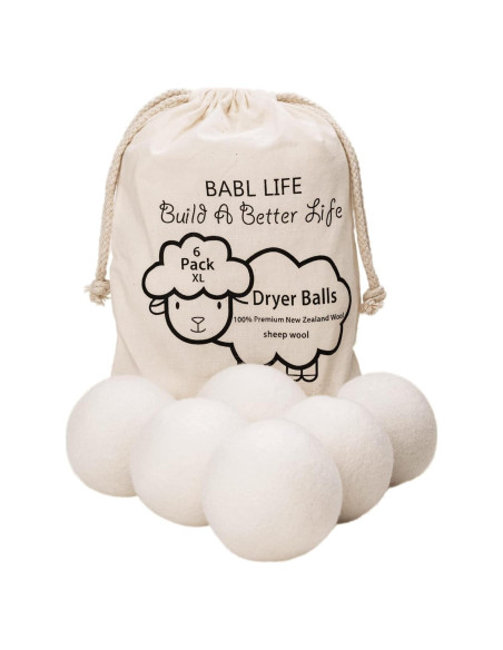 Bolas de Secado de Lana BABL LIFE - Paquete de 6 XL 7.62 cm