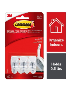 Ganchos de Alambre Command 18 Piezas Soporta 0.23 kg Blanco