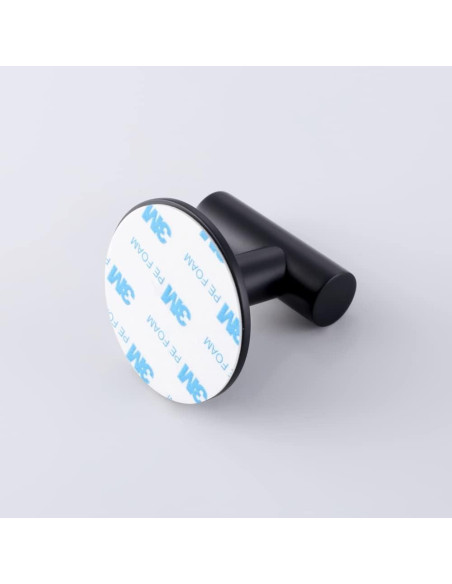 Ganchos Adhesivos de Acero Inoxidable ZWTNBFST 2 Pcs Negro Mate