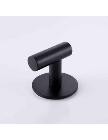 Ganchos Adhesivos de Acero Inoxidable ZWTNBFST 2 Pcs Negro Mate