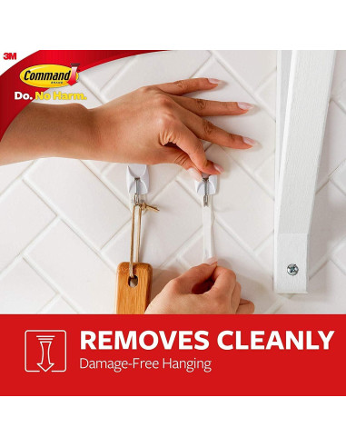Ganchos de Alambre Command 18 Piezas Soporta 0.23 kg Blanco