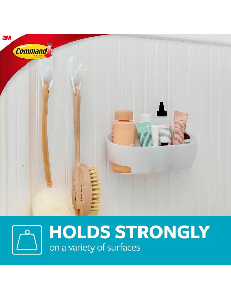 Juego organizador de baño Command 5 piezas - Caddy, jabonera, soporte cepillos