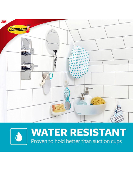 Juego organizador de baño Command 5 piezas - Caddy, jabonera, soporte cepillos