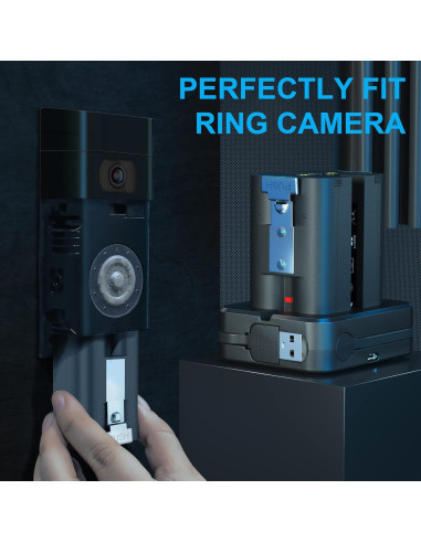 2 Baterías Recargables 6040mAh + Cargador Doble USB Ring