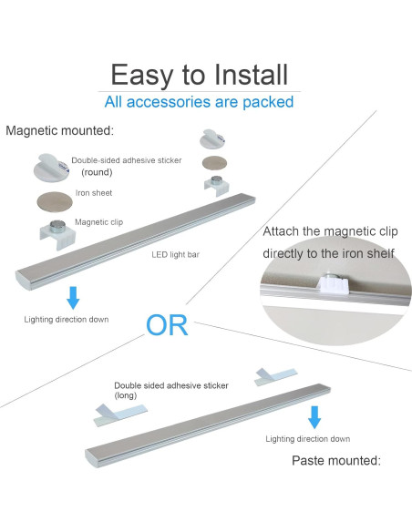 Barra de Luz LED IKSLED 43.2 cm con Sensor de Movimiento Blanco Frío