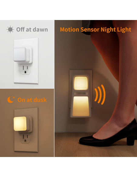 Luz Nocturna Multifuncional Dawnrise 5-en-1 con Sensor