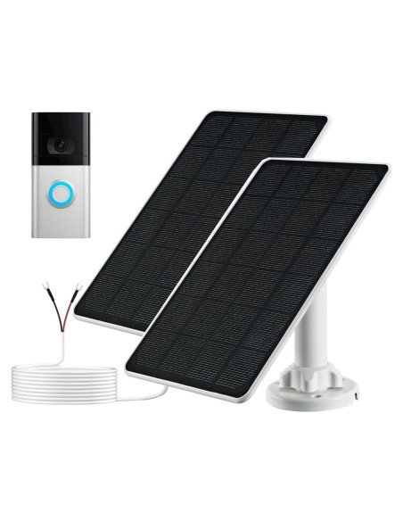 Cargador Solar GENDOING 2PC para Ring Video Doorbell 3/4