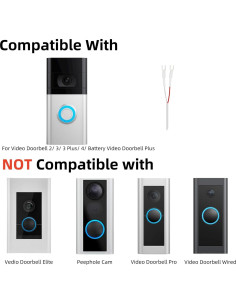 Cargador Solar GENDOING 2PC para Ring Video Doorbell 3/4 2