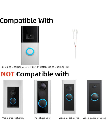 Cargador Solar GENDOING 2PC para Ring Video Doorbell 3/4