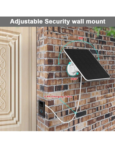 Cargador Solar GENDOING 2PC para Ring Video Doorbell 3/4