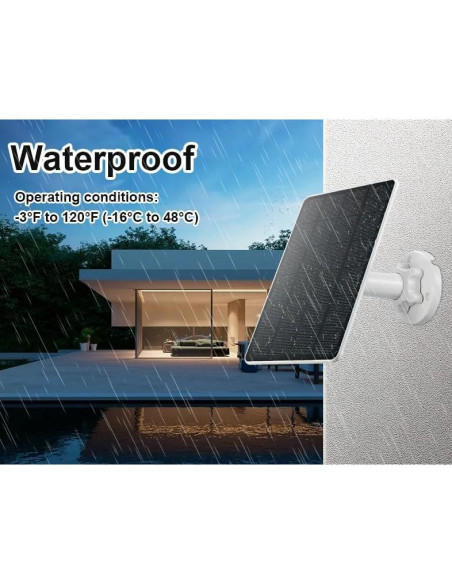 Cargador Solar GENDOING 2PC para Ring Video Doorbell 3/4