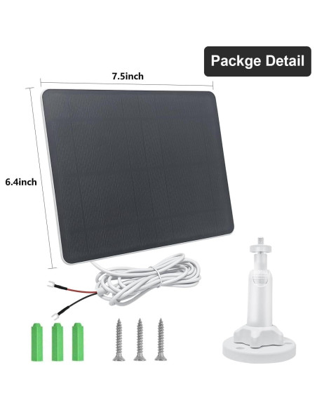 Cargador Solar GENDOING 2PC para Ring Video Doorbell 3/4