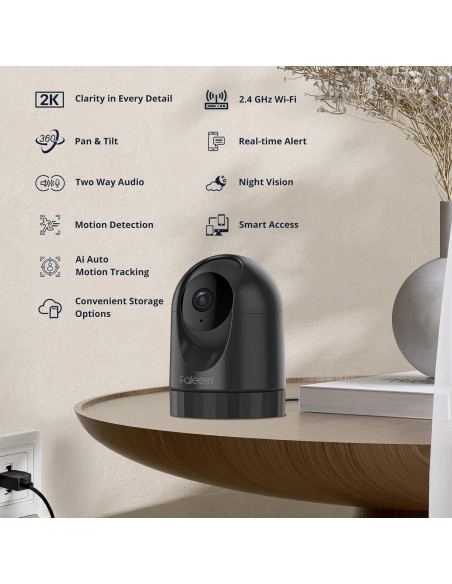 Cámara de Seguridad WiFi Faleemi FS3 2K Interior con Audio