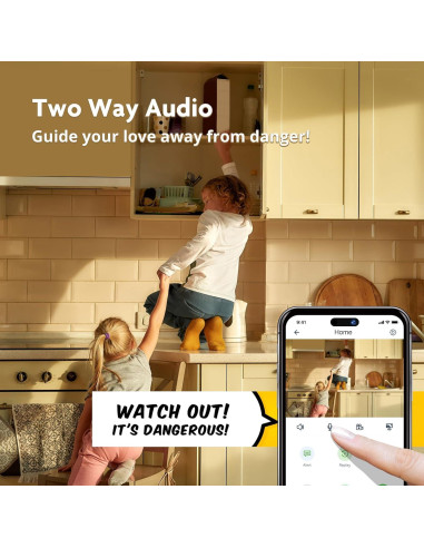 Cámara de Seguridad WiFi Faleemi FS3 2K Interior con Audio