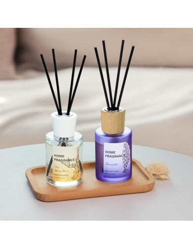 Difusor de cañas YISOWUH Madera de Guaiac y Lavanda 120ml 2 Pzs