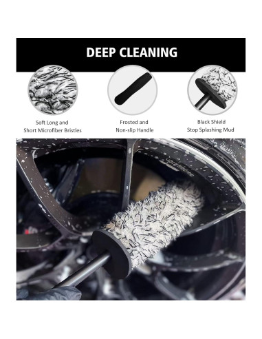 Kit de Limpieza de Ruedas YeewayVeh 4PCS - Cepillos Suaves