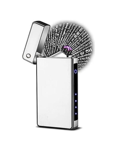 Encendedor de Plasma Eléctrico Recargable USB TongRan - Negro y Plata