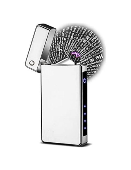 Encendedor de Plasma Eléctrico Recargable USB TongRan - Negro y Plata