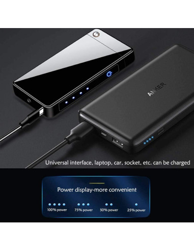 Encendedor de Plasma Eléctrico Recargable USB TongRan - Negro y Plata