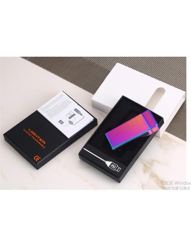 Encendedor de Plasma Eléctrico Recargable USB TongRan - Negro y Plata