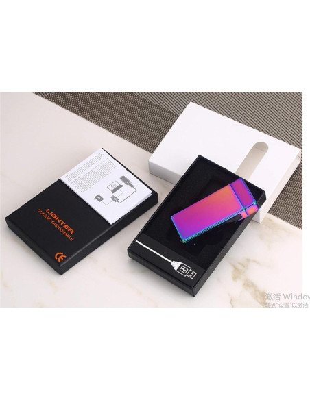Encendedor de Plasma Eléctrico Recargable USB TongRan - Negro y Plata