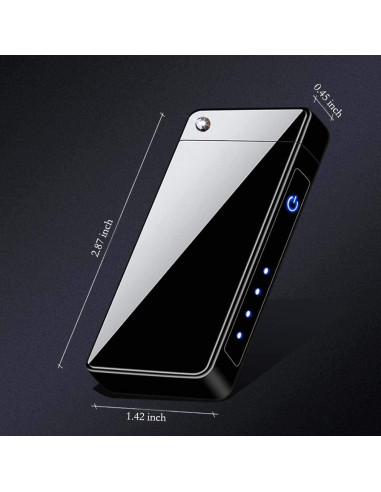 Encendedor de Plasma Eléctrico Recargable USB TongRan - Negro y Plata