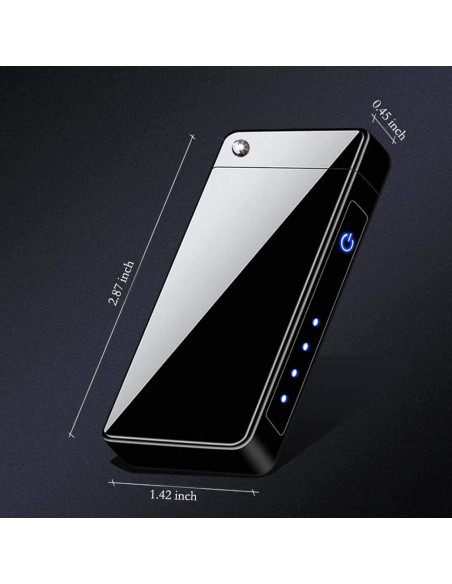 Encendedor de Plasma Eléctrico Recargable USB TongRan - Negro y Plata