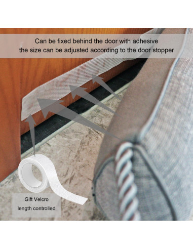 Tope de Puerta Pesado Daralis 81.28 cm Gris Bloqueador de Aire