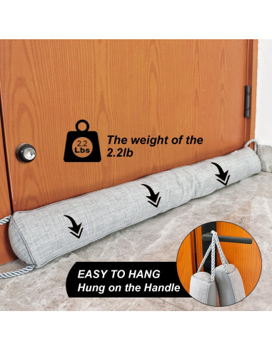 Tope de Puerta Pesado Daralis 81.28 cm Gris Bloqueador de Aire